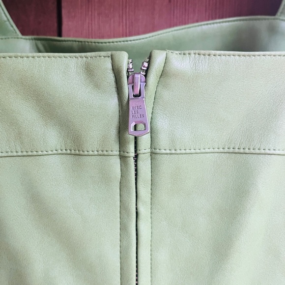 Avec Les Filles Anthropologie Faux Leather Fit & Flare Mini Overall Dress Size 4 - Picture 11 of 12